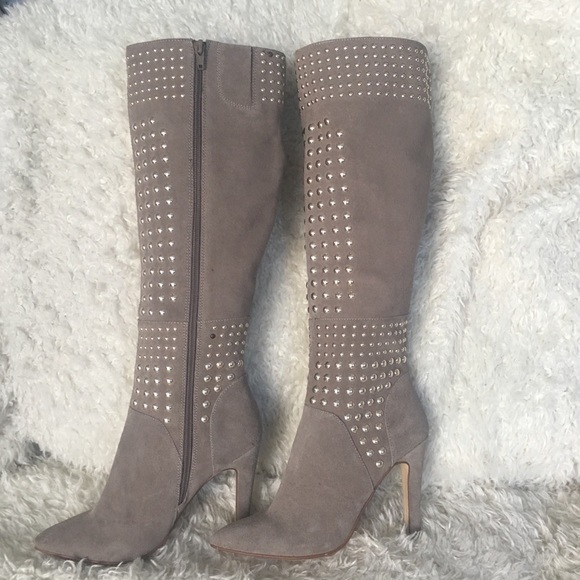 COPY - NEW Suede Fergie Danica Leather Stud Boots - Picture 6 of 8